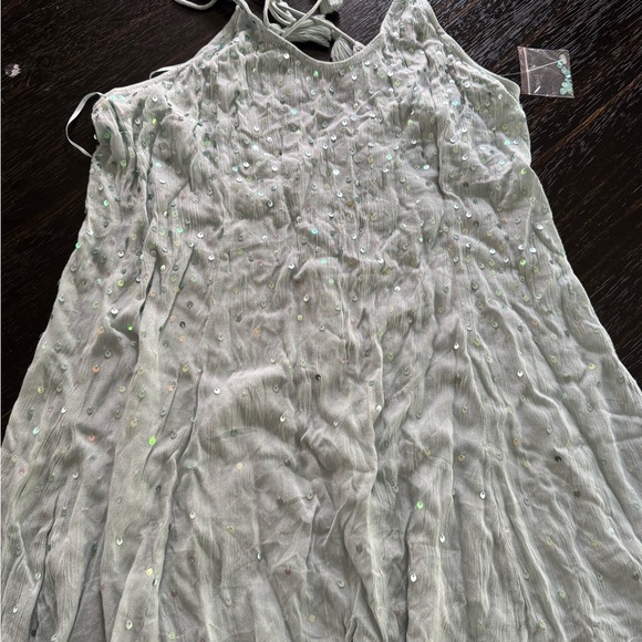 Intimately Free People Dress Womens Just Watch Me Slip Sequin Halter - Picture 6 of 9
